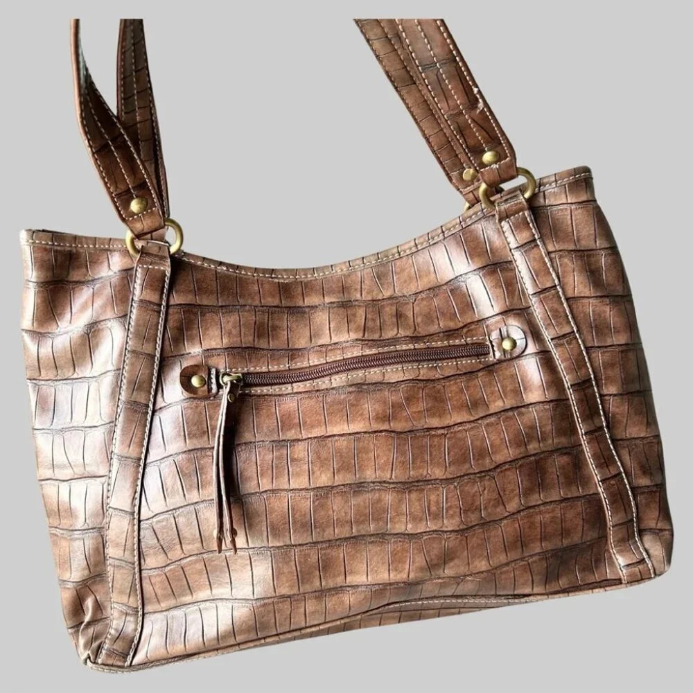 Pritzi Faux Leather Studded Boho Shoulder Handbag - Picture 2 of 16